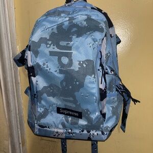 Supreme Sky Blue Camouflage Backpack